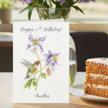 Joyeux 33e anniversaire Columbine avec Hummingbird