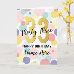 Cartes 33 Ans D Anniversaire Zazzle Fr