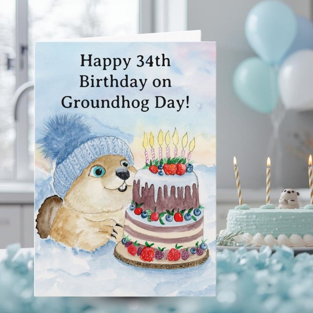 Carte Joyeux 34e anniversaire de la Chandeleur (Créateur téléchargé)