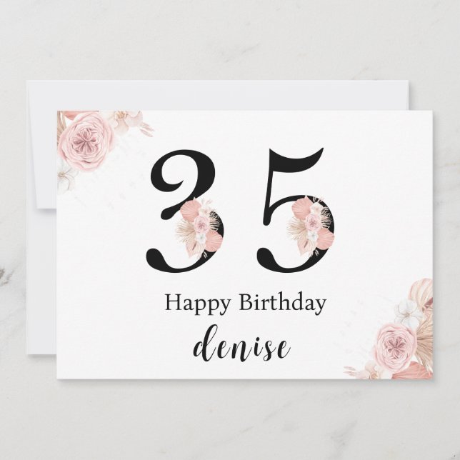 Carte Joyeux 35e anniversaire personnalisé (Devant)