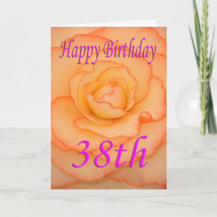 Carte Joyeux 38ème anniversaire Flower