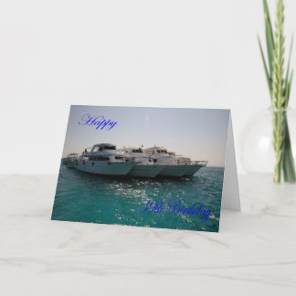 Carte Joyeux 39e anniversaire bateaux de plongée