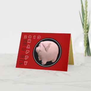 Carte Joyeux 3D PIg année Zodiac Anniversaire Choisir la