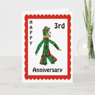 Carte Joyeux 3ème Anniversaire