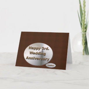 Carte Joyeux 3ème anniversaire de mariage
