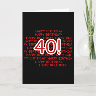 Carte Joyeux 40e anniversaire