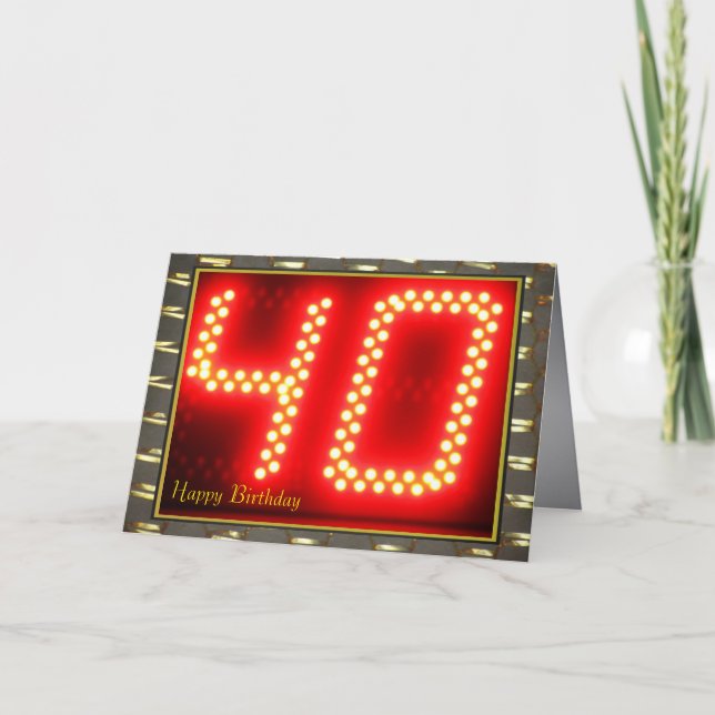 Carte Joyeux 40e anniversaire (Devant)