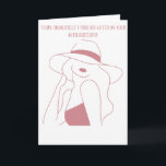 Carte Joyeux 40e anniversaire à ma Fabulous Sister<br><div class="desc">Une belle illustration de femme en casquette de soleil, Sillohette couleur corail. Souhaitez à votre soeur un Joyeux 40e anniversaire et rappelez-lui combien Fabuleux elle est Le texte à l'intérieur est entièrement personnalisable pour vous d'écrire votre propre message personnel. Pas exactement ce que vous cherchez ? Découvrez notre boutique Zazzle...</div>