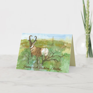 Carte Joyeux 40e anniversaire Hunter Pronghorn Antelope