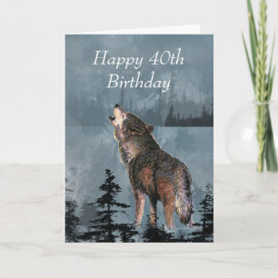 Carte Joyeux 40e anniversaire hurling Wolf Vous êtes gén