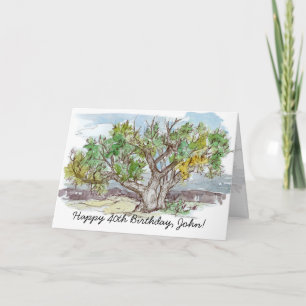 Carte Joyeux 40e anniversaire Pinion Pine Tree Mountains