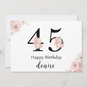 Carte Joyeux 45e anniversaire personnalisé