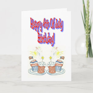 Carte Joyeux 4 juillet anniversaire