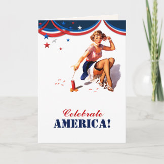 Carte Joyeux 4 juillet. Armoire rétro