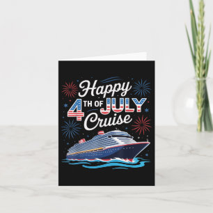 Carte Joyeux 4 juillet Croisière Patriotique Famille