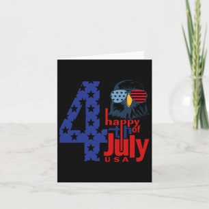 Carte Joyeux 4 juillet Drapeau d'aigle patriotique 4 jui