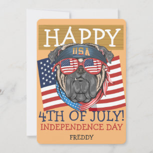 Carte Joyeux 4 juillet fête de l'Indépendance