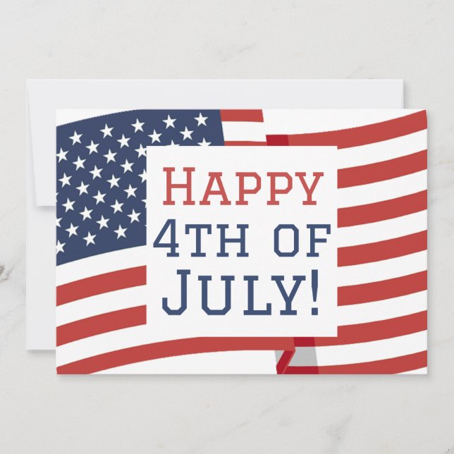 Carte Joyeux 4 juillet fête de l'Indépendance (Devant)