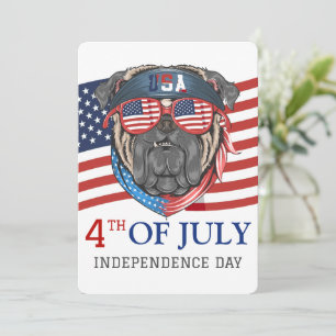Carte Joyeux 4 juillet fête de l'Indépendance