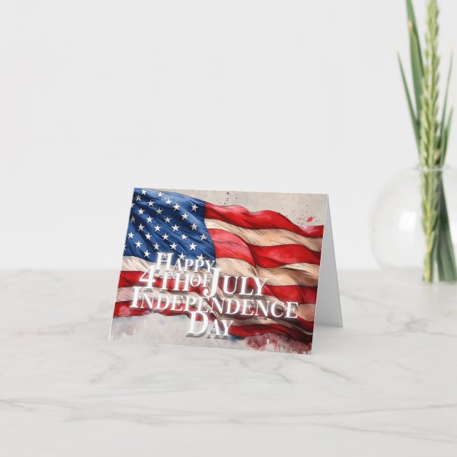 Carte Joyeux 4 juillet – Jour de l'Indépendance (Devant)