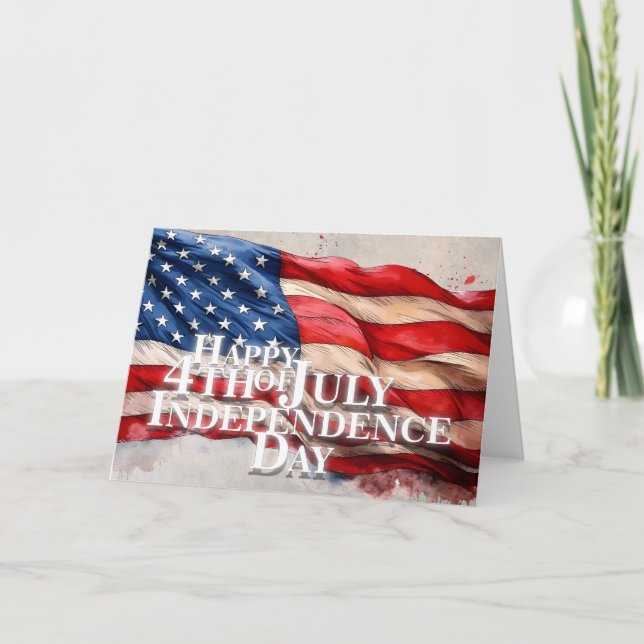 Carte Joyeux 4 juillet – Jour de l'Indépendance (Devant)