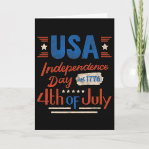Carte Joyeux 4 juillet Jour de l'indépendance États-Unis