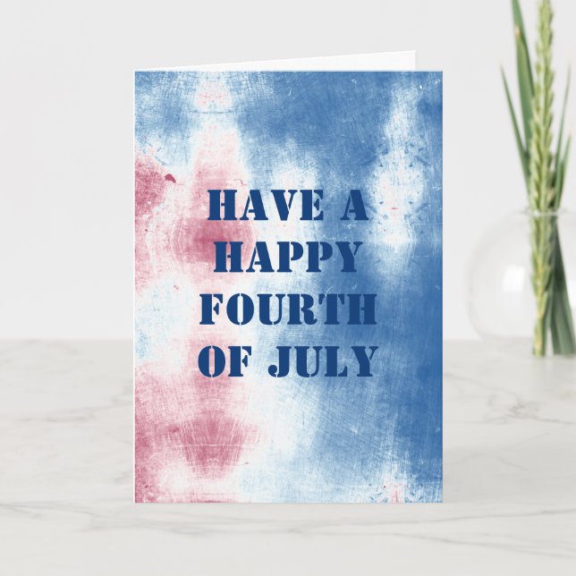Carte Joyeux 4 juillet message personnalisé Tee Tee (Devant)