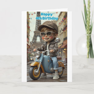 Carte Joyeux 4e anniversaire