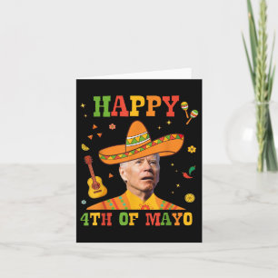 Carte Joyeux 4ème De Mayo Drôle Joe Biden Confus Cinco D