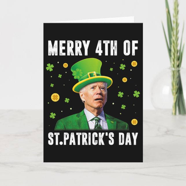 Carte Joyeux 4ème jour de la Saint-Patrick confus drôle  (Devant)