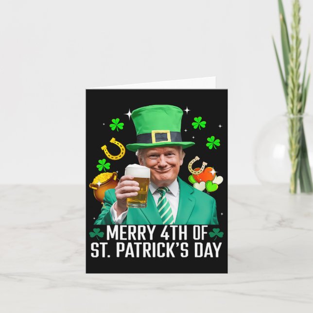 Carte Joyeux 4ème jour de la Saint-Patrick Drôle de Lepr (Devant)