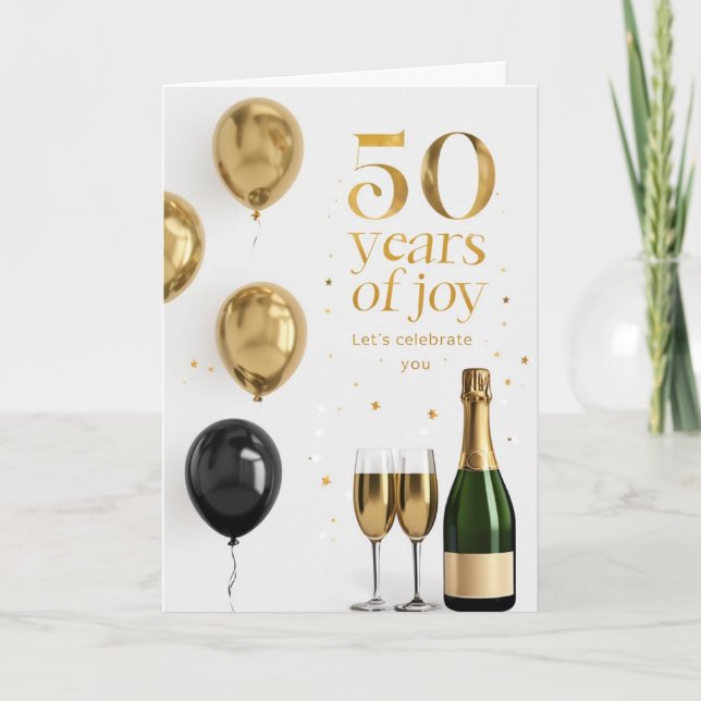 Carte Joyeux 50e anniversaire (Devant)