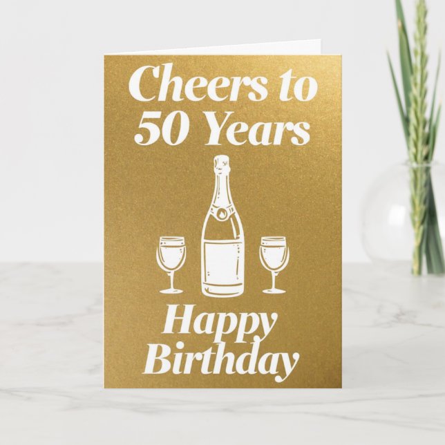 Carte Joyeux 50e anniversaire (Devant)