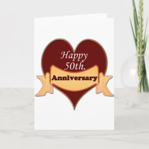 Carte Joyeux 50e anniversaire