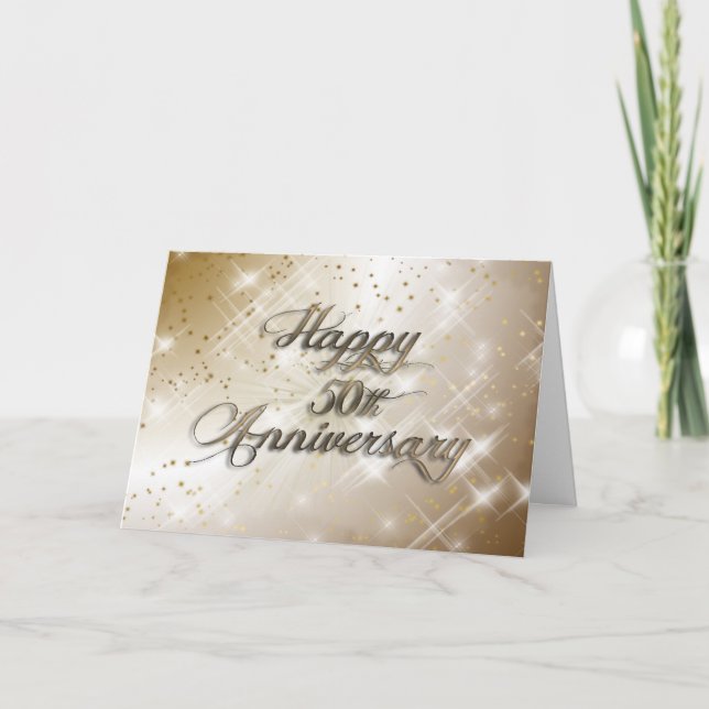 Carte Joyeux 50e anniversaire (anniversaire du mariage) (Devant)