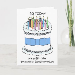 Carte Joyeux 50e anniversaire belle-fille