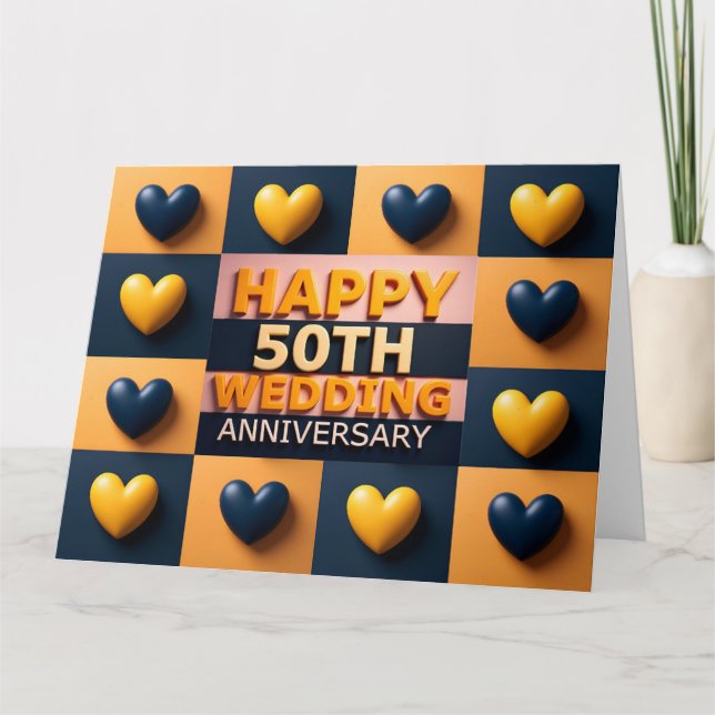Carte Joyeux 50e Anniversaire de Mariage (Devant)