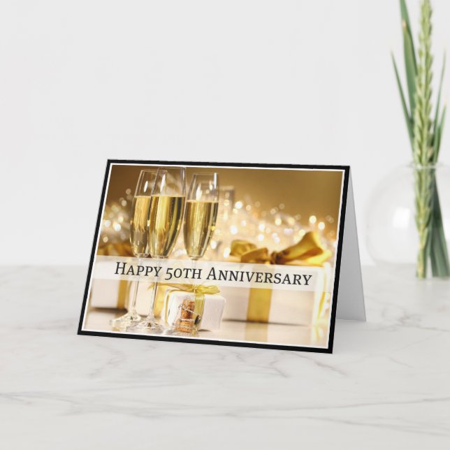 Carte Joyeux 50e Anniversaire de Mariage de Diva (Devant)