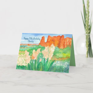 Carte Joyeux 50e anniversaire Desert Mountains Personnal