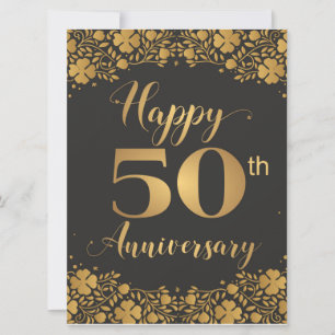 Carte Joyeux 50e anniversaire Jublilee Mariage d'or