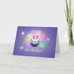 Carte Joyeux 50ème Anniversaire Gâteau Sourire