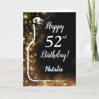 Joyeux 52e anniversaire Black and Gold Parties sci