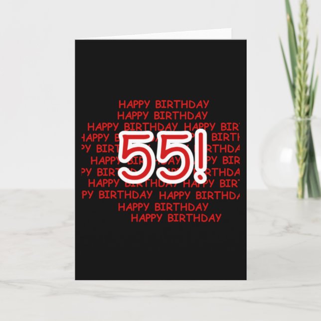 Carte Joyeux 55e anniversaire (Devant)