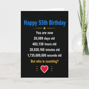 Carte Joyeux 55e anniversaire Cadeaux drôles pour étape 