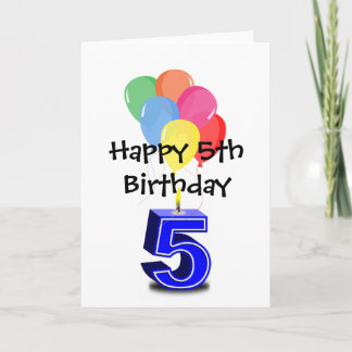 Carte Joyeux 5e anniversaire