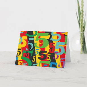 Carte Joyeux 5e anniversaire, 55e anniversaire, #5 Motif