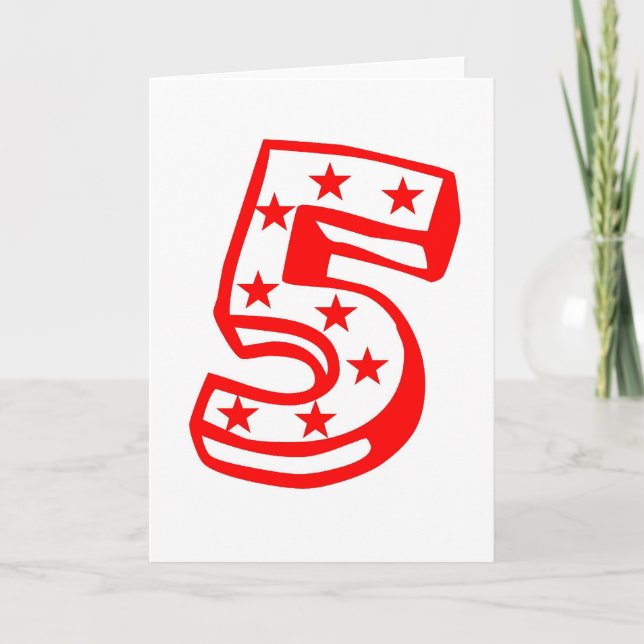 Carte Joyeux 5e Chemise Anniversaire (Devant)