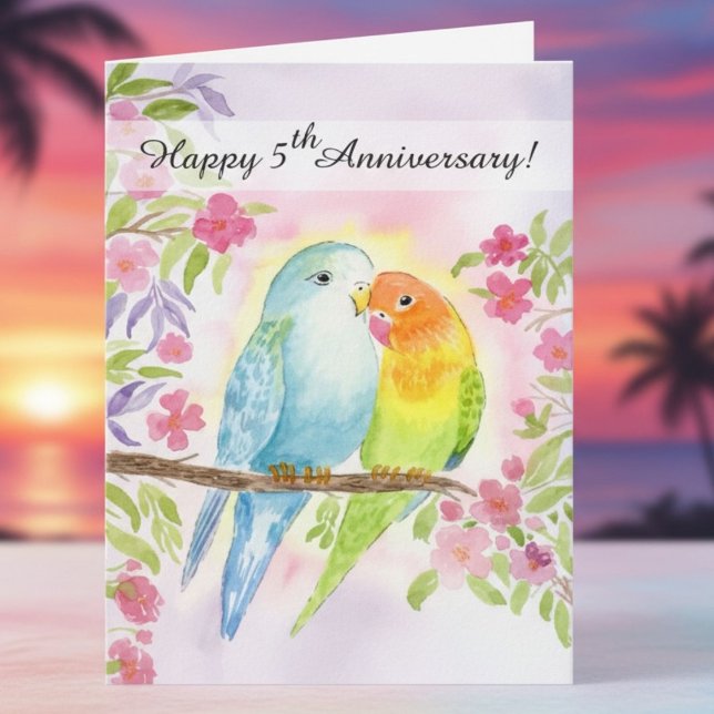 Carte Joyeux 5ème Anniversaire de Mariage  (Créateur téléchargé)