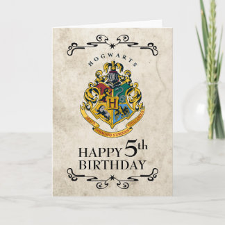 Carte Joyeux 5ème anniversaire Harry Potter avec le blas