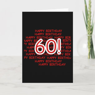 Carte Joyeux 60e anniversaire